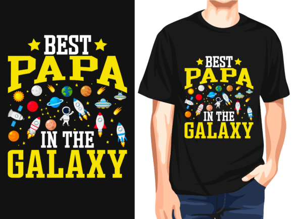 Best Pap in the Galaxy Vector T-Shirt
