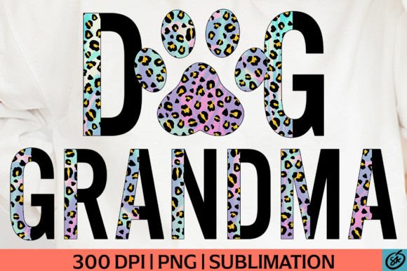 Dog Grandma Half Leopard PNG Sublimation