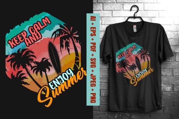 Keep Calm and Enjoy Summer TShirt Design