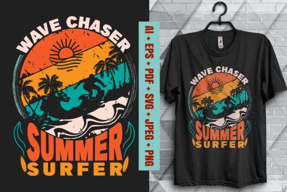 Wave Chaser-summer Surfer T Shirt Design